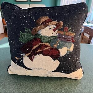 Vintage Snowman Christmas Pillow - Mary Parker - LaFrance Home